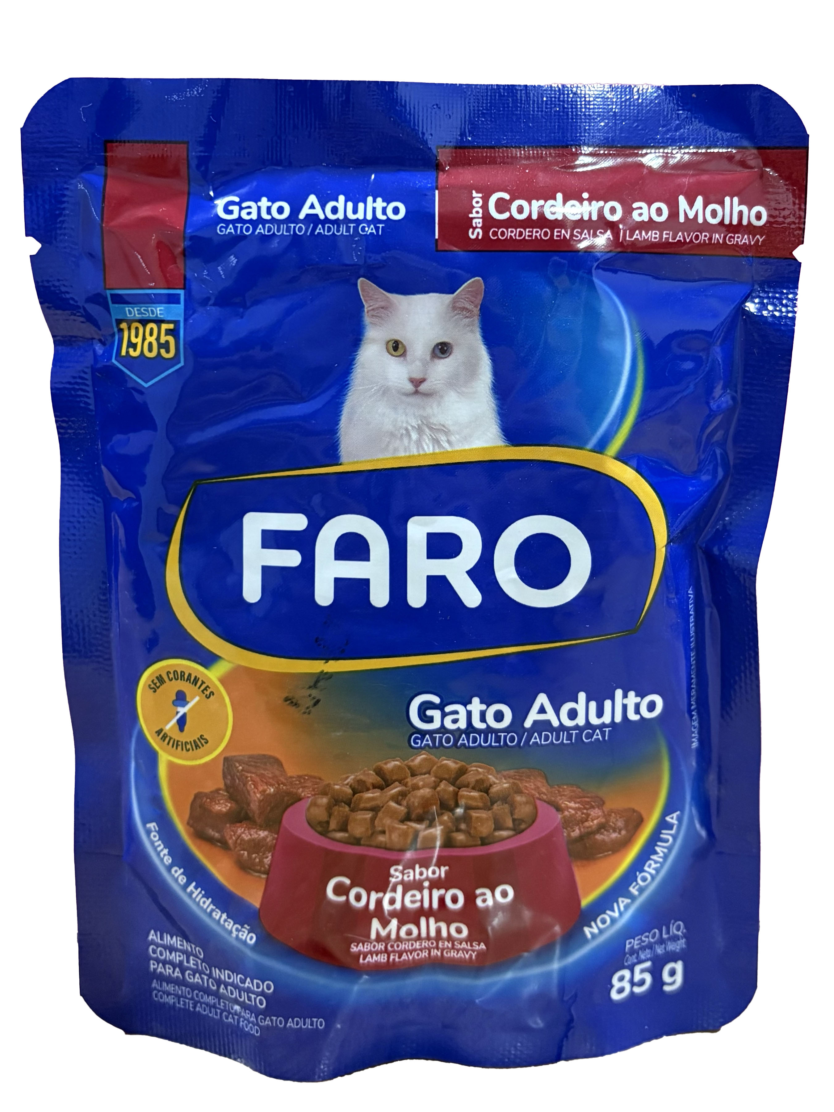 Sachê de Cordero en Salsa para Gatos Adultos Faro