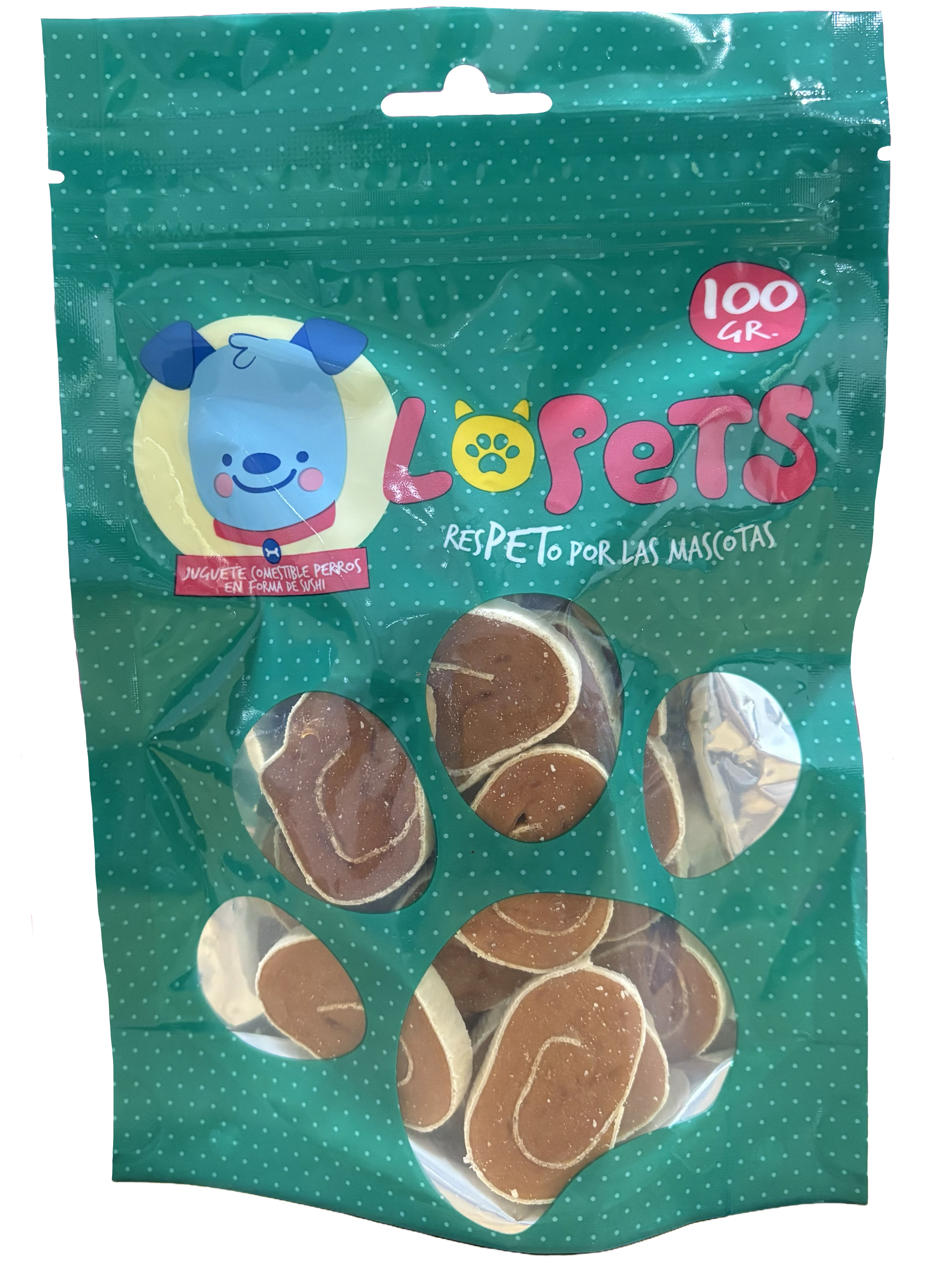 Juguete Comestible Forma de Sushi para Perros 100g LoPets