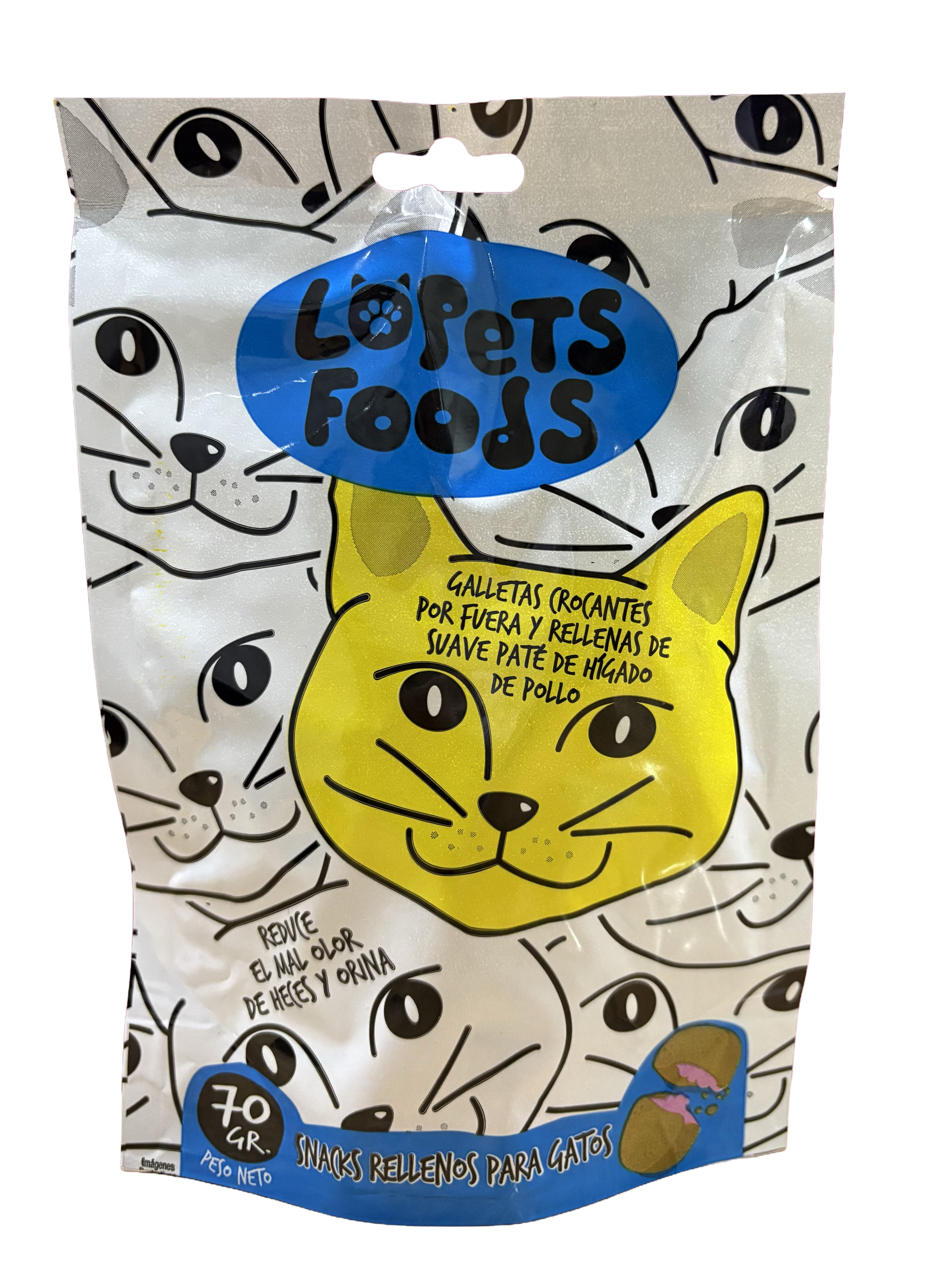 Snacks Rellenados de Paté de Hígado para Gatos 70g LoPets