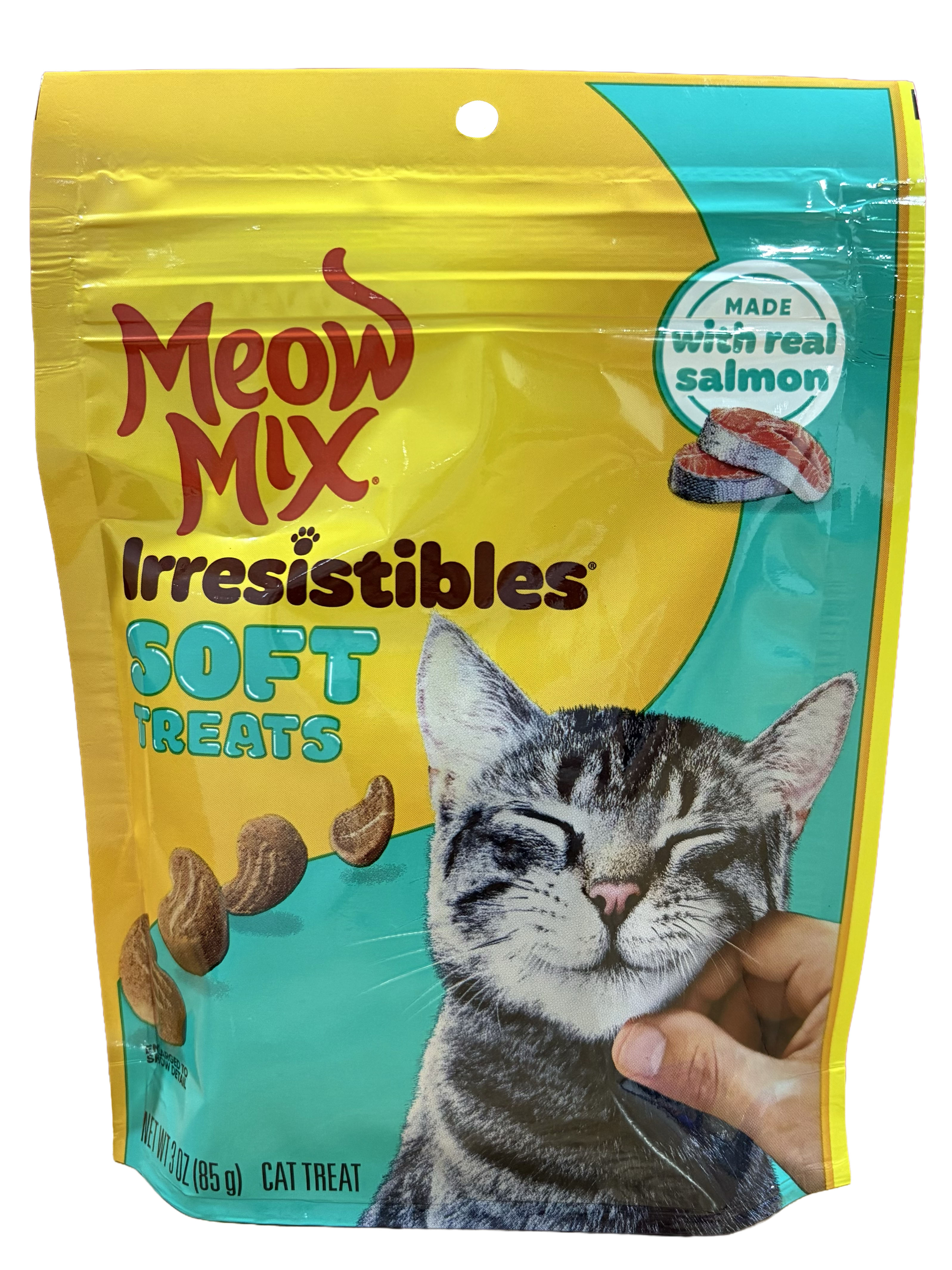 Premios Blandos de Salmón para Gatos 85g Meow Mix