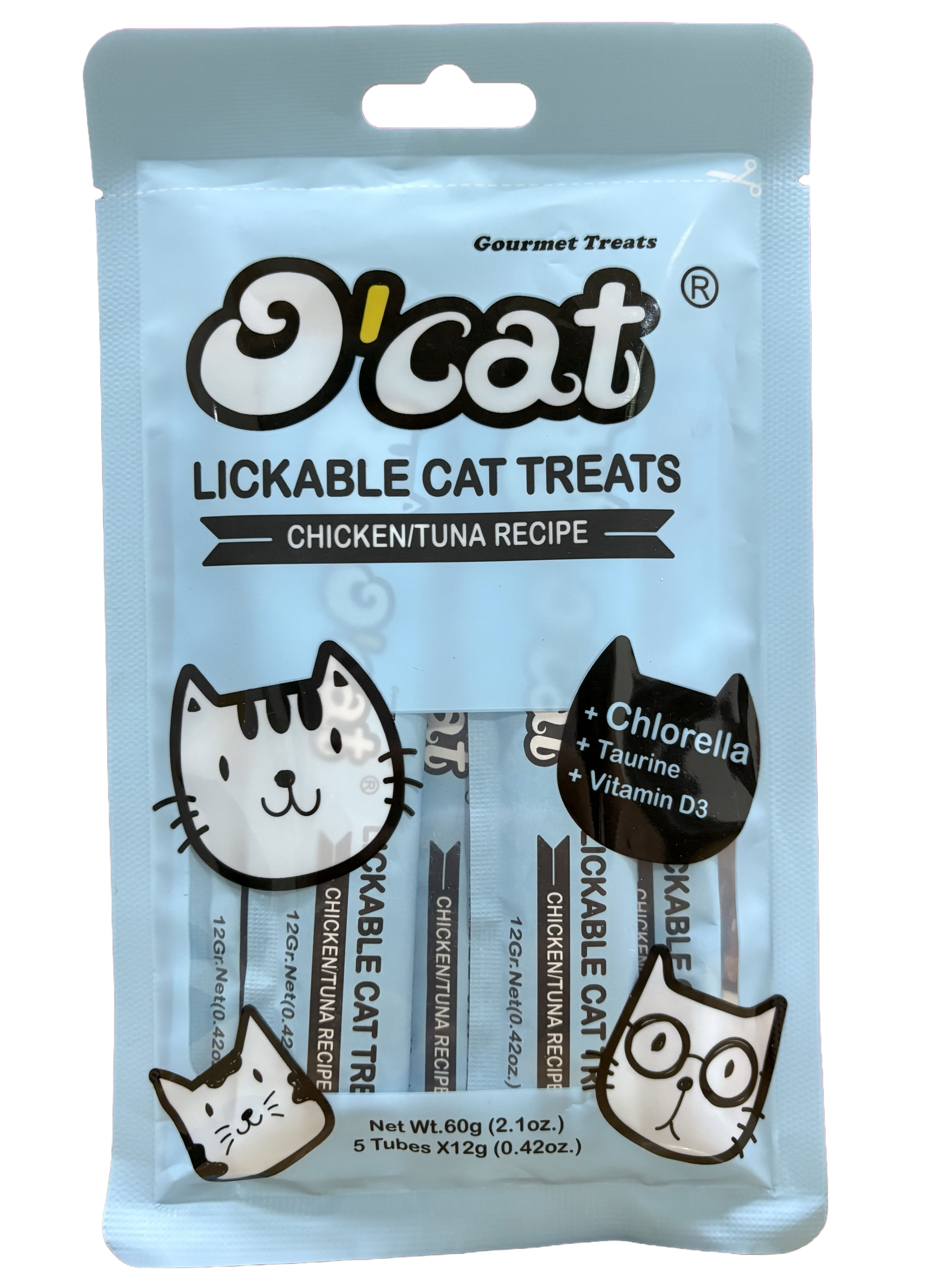 Golosina para Lamer de Pollo y Atún para Gatos O'Cat