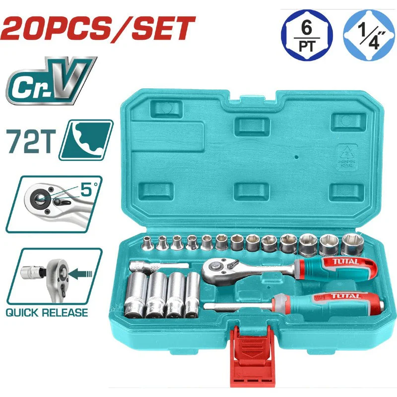 Juego de Dados 1/4" 20 Pzs TOTAL